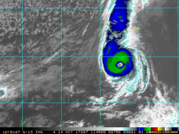 Ophelia is now a major hurricane - the farthest east (26.6°W) an Atlantic major hurricane has existed on record.   
