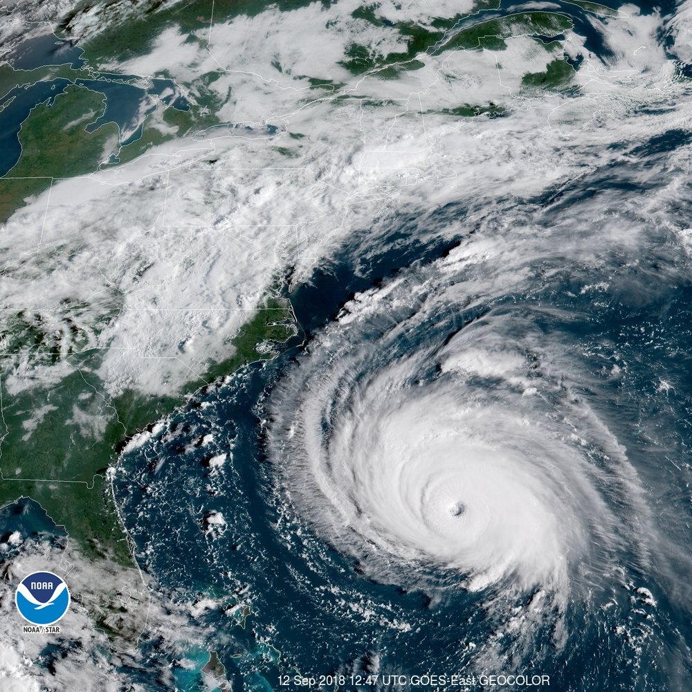 Category 4 Hurricane Florence is   about 530 miles from the North Carolina coast, NHC says; expected to slow near coast Thursday and Friday.      