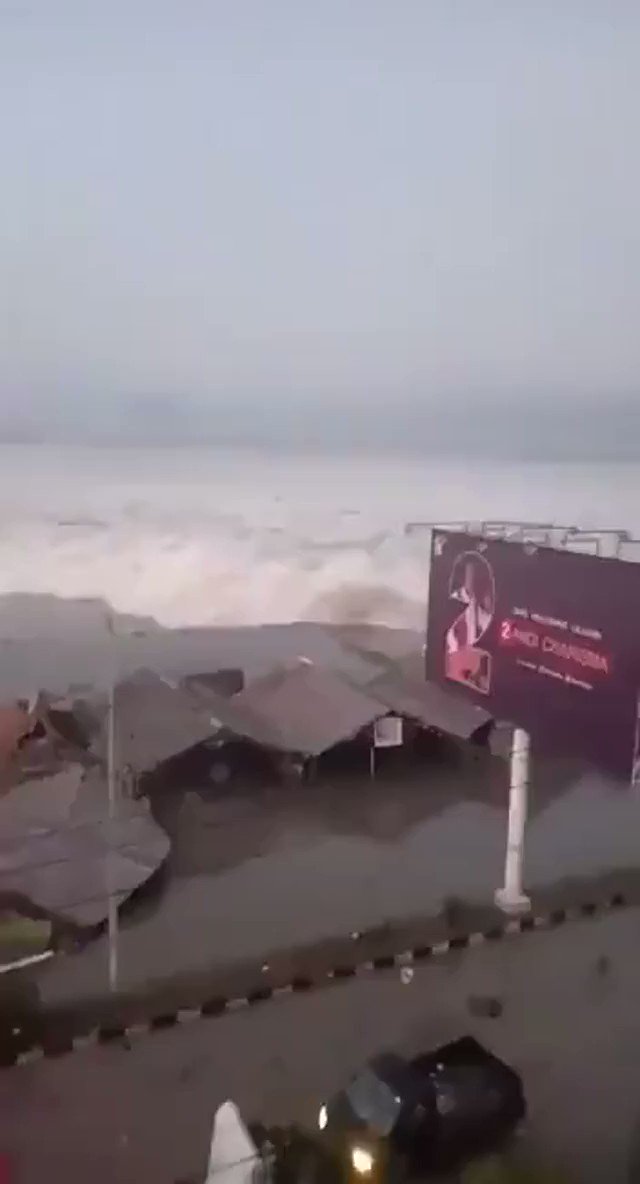 Major Tsunami  Seen In Celebes Island, Indonesia Following A Magnitude 7.5 Earthquake   