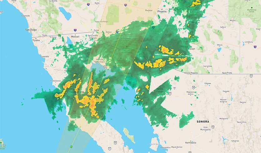States from Arizona to Idaho are plastered with flash flood watches ahead of Tropical Storm Rosa, whose near-record October moisture is already sweeping inland    