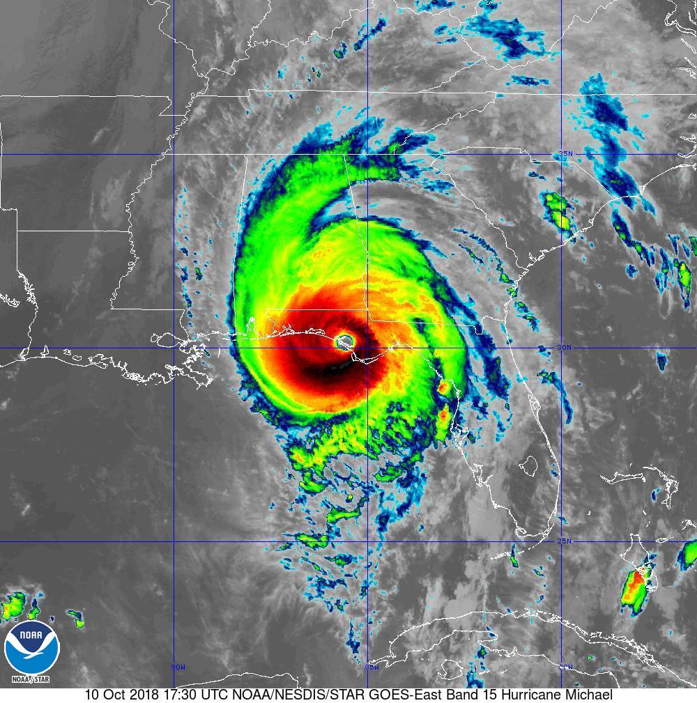 Michael, just 2 mph below category 5, is   the 3rd strongest hurricane at landfall in U.S. history   