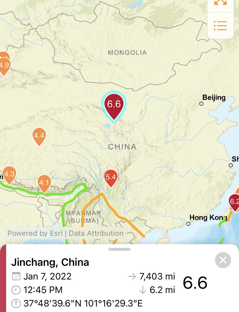 A M 6.6 earthquake has occurred in China just outside of Xining