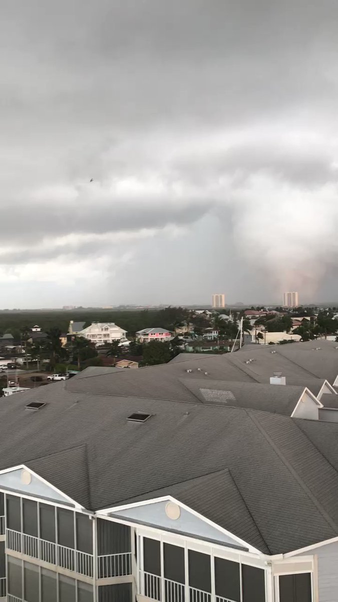 Likely tornado moving through parts of the Fort Myers area