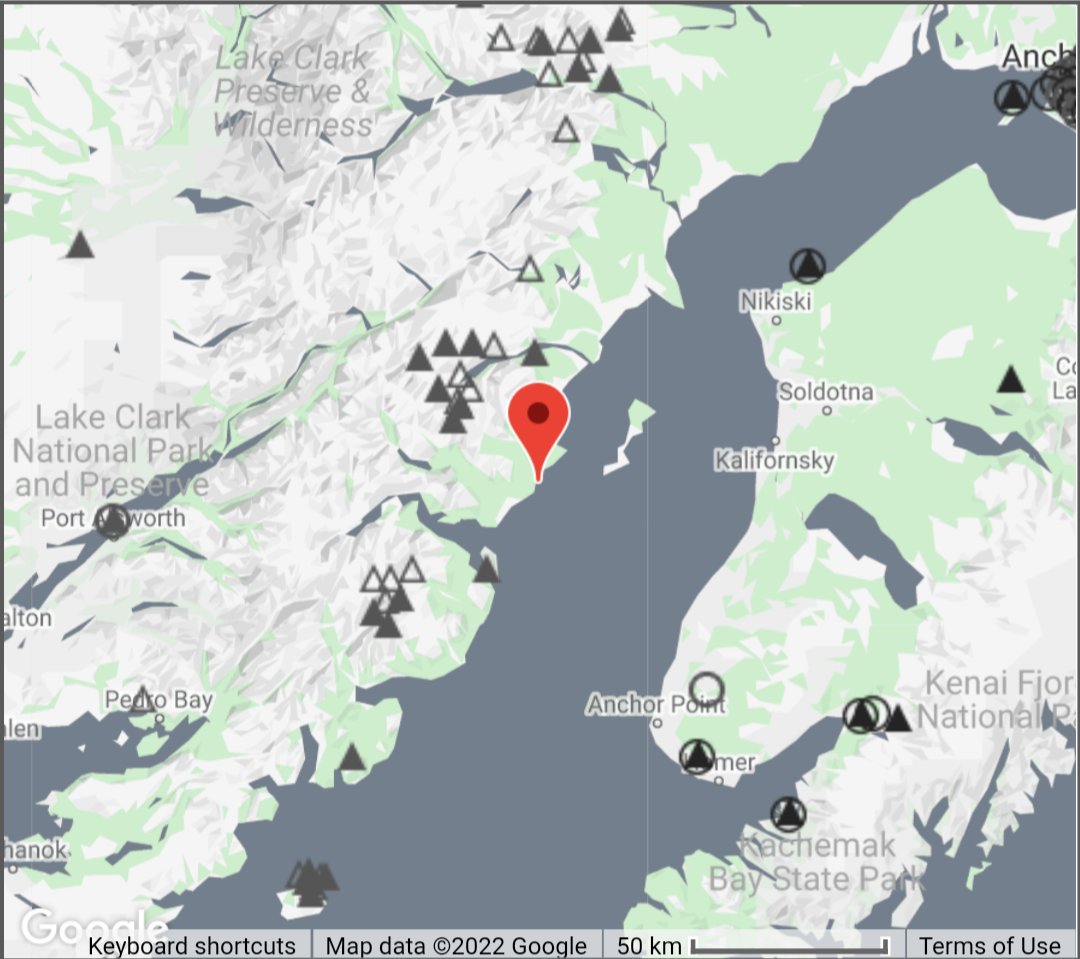 M5.1 EQ that occured at 8:18 pm, 73 miles deep & 30 miles NW of Ninilchik. This event was felt throughout Anchorage &amp; the Matsu Valley. For more info, or to fill out the DYFI report, please go to