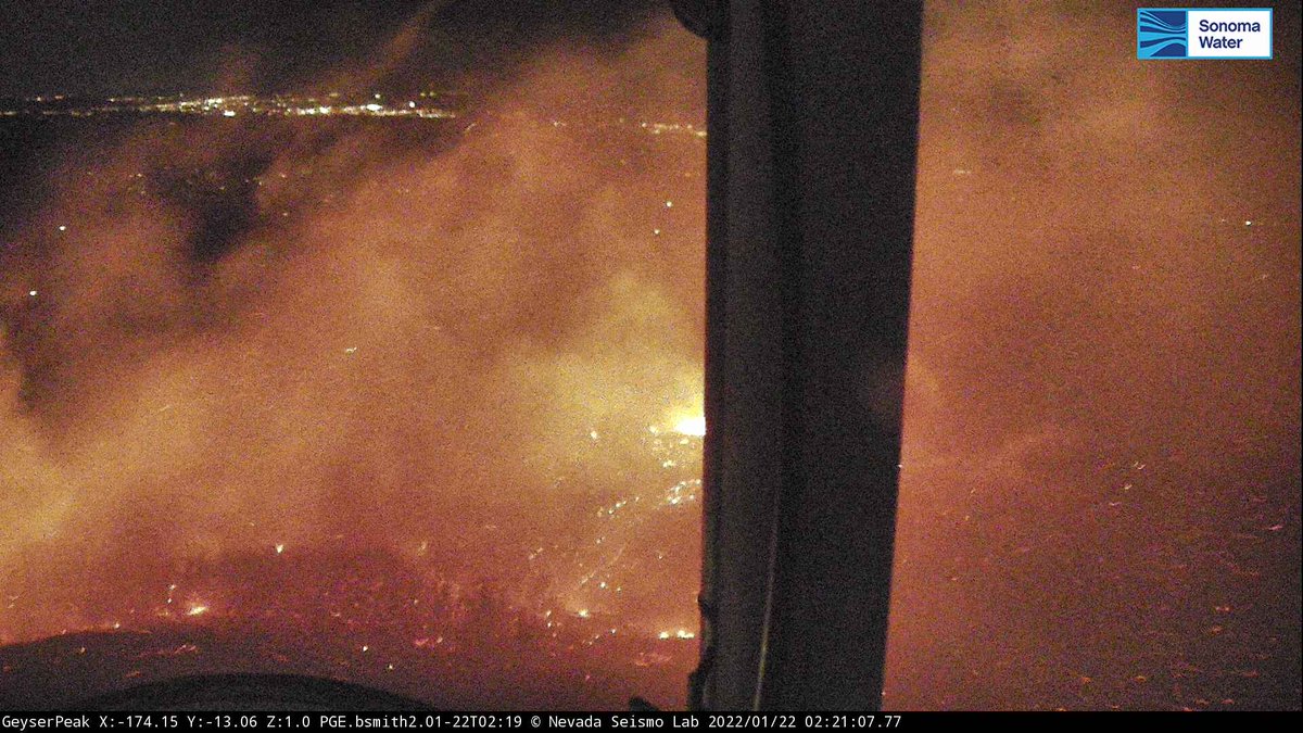Geysers Peak in Sonoma Co, units still en-route reporting a 1/2 acre vegetation fire w/ strong winds on it, addl resources being requested. Visible on several cameras (believe the first camera is very close to the fire/zoomed in