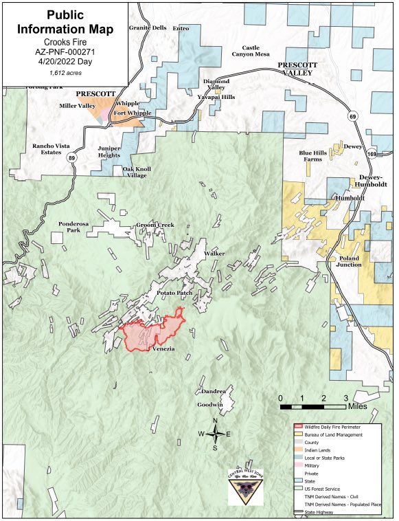 Due to the increased complexity and values at risk on the Crooks Fire, the Southern California Interagency Incident Management T4 will be arriving today and assume command of the fire at 6:00PM