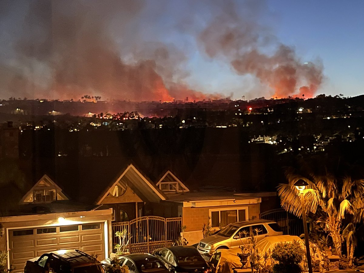 Here's what it looks like from  Laguna Niguel