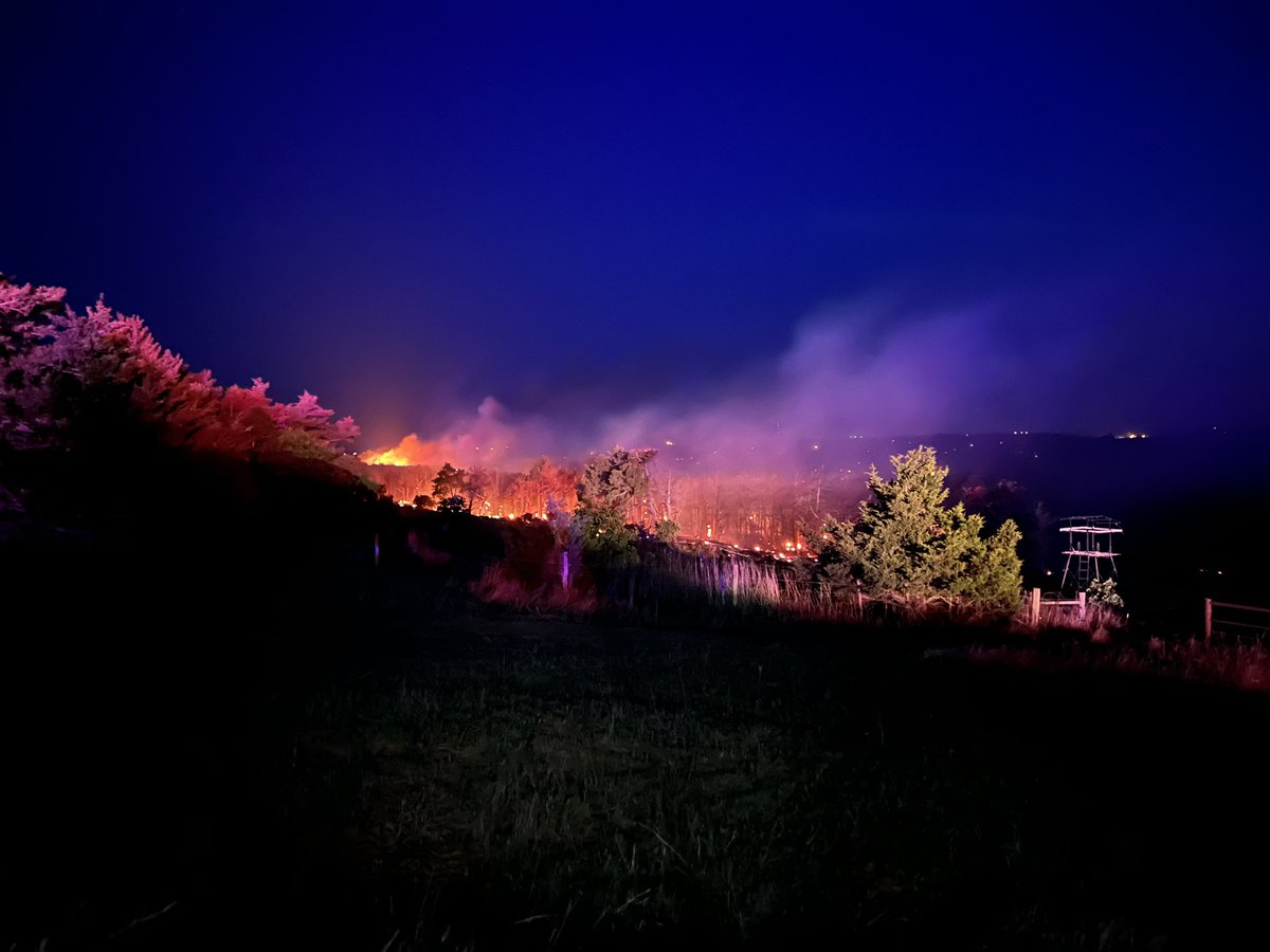 Hinton Fire says less than 10 homes were evacuated for this large wildfire in Caddo county