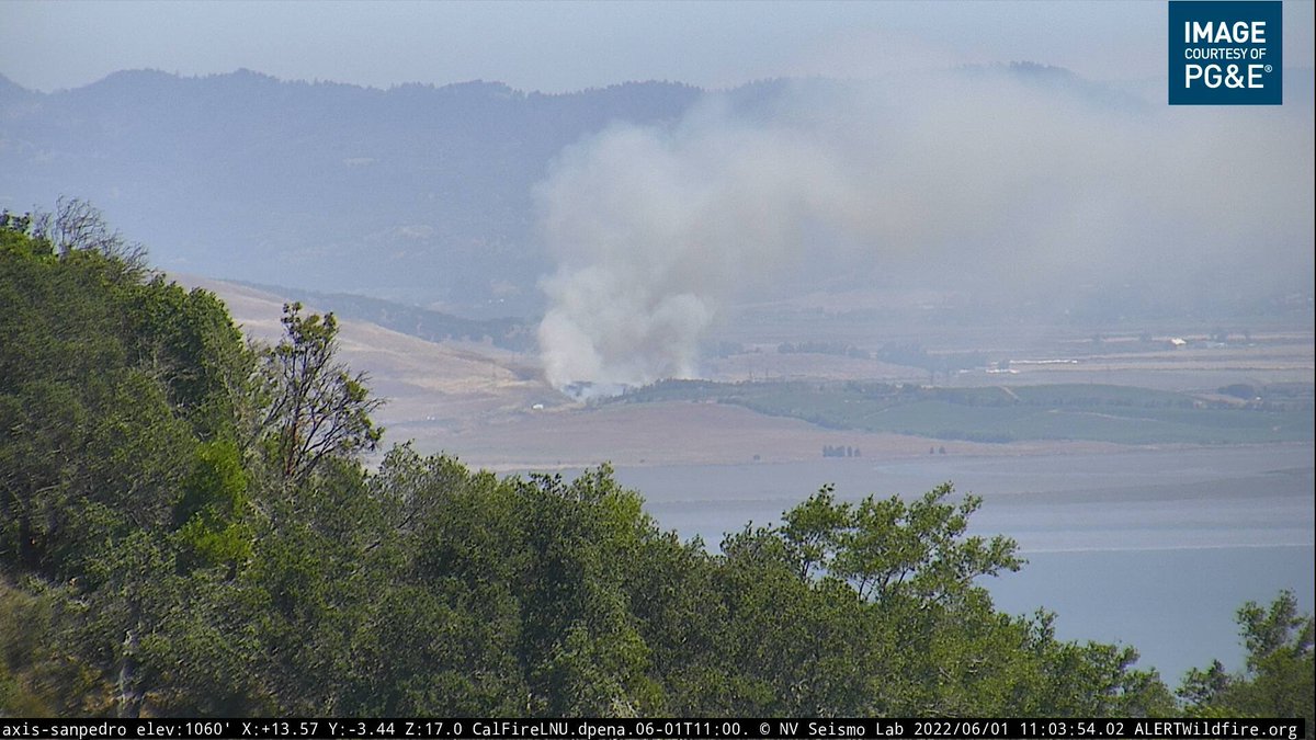 Brush fire — Highway 37 at Arnold Drive, south Sonoma County. Three to five acres in grass with a moderate rate of spread. The raceway could be threatened in the next 30 minutes or so. CHP for traffic control