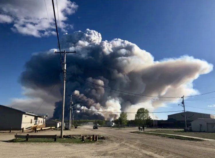 The McCafe Fire in Saskatchewan Canada has grown to 13,000 acres. Firefighters from Manitoba are now being sent to the blaze. The fire is burning near the community of Stanley Mission.