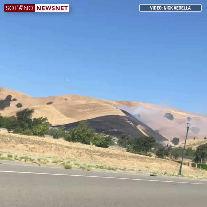 Firefighters conducting air drops on the DiscoveryFire in Fairfield
