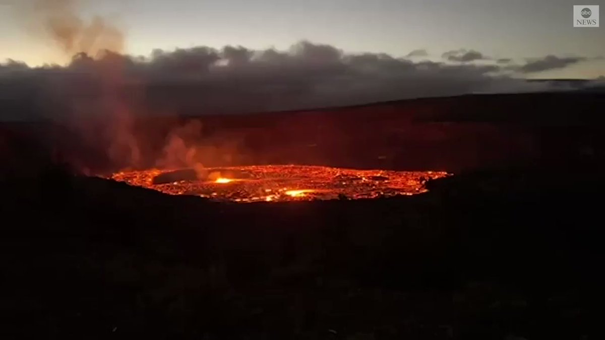 Kilauea's volcano alert level has been elevated from watch to warning as eruption resumes on Hawaii's Big Island.  The Hawaii Emergency Management Agency said lava is confined to the Halemaʻumaʻu crater and that no communities are threatened