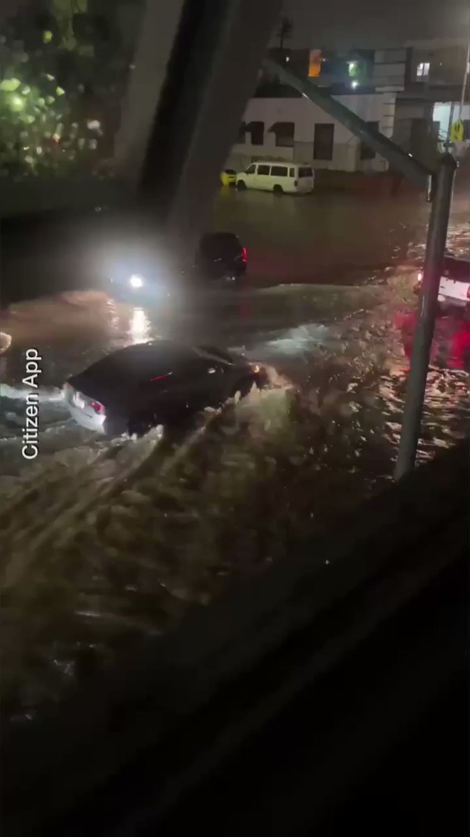 Los Angeles is experiencing severe weather with heavy rain and flood warnings. Residents are advised to stay indoors and avoid any unnecessary travel.