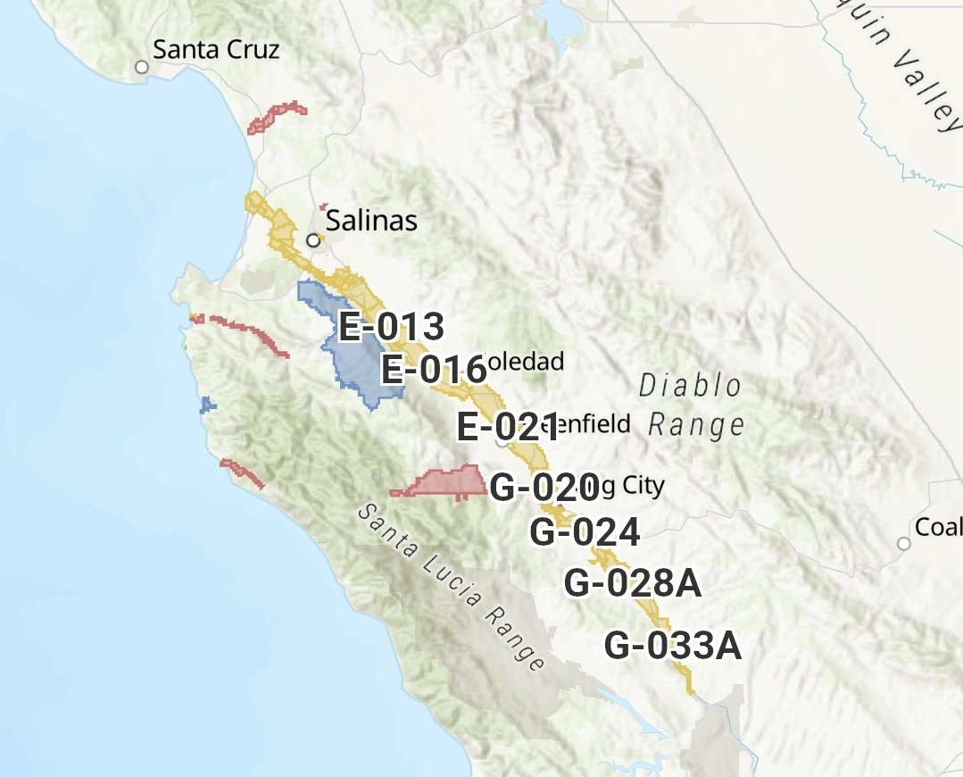 EVACUATION    The Monterey County Sheriff's Office has issued an evacuation warning for low-lying areas along the Salinas River.  The warning (in yellow) stretches from Jolan Road south of King City to the Salinas River Lagoon. Again, this only applies to low-lying areas