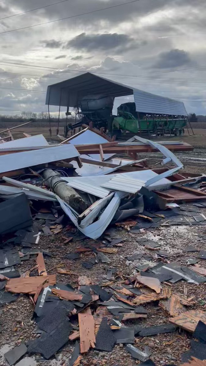 From Monroe County EMA, a look at damage after a possible tornado came through. No injuries have been reported