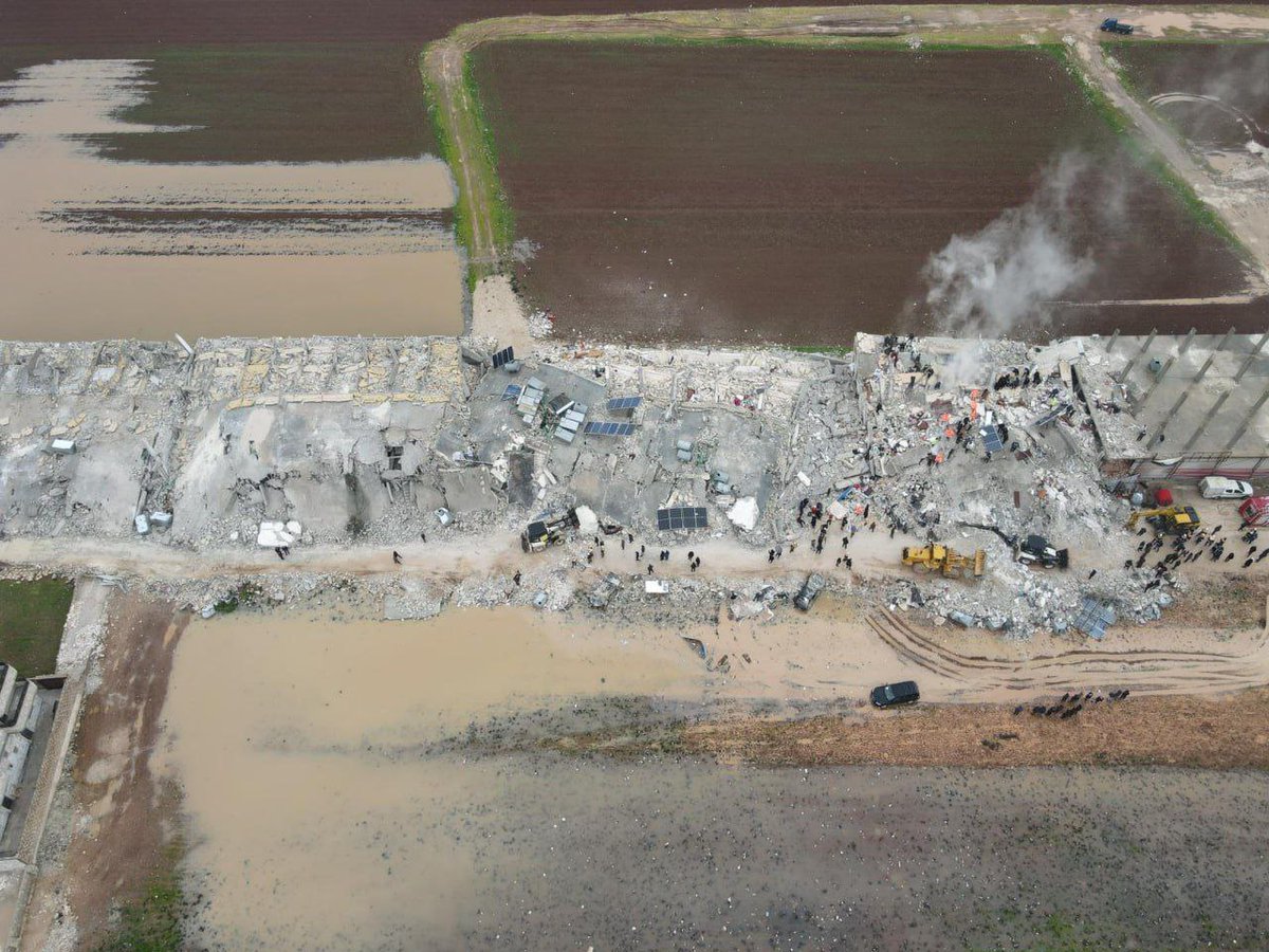 Utter devastation in Sarmada, Idlib after the earthquake