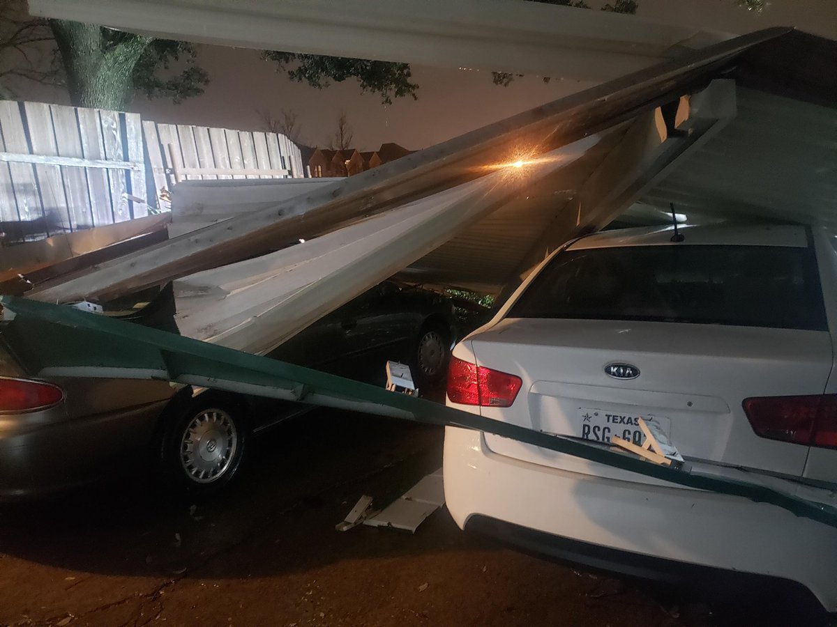 Central Plano near Plano Parkway and Independence.  This carport does not belong to this property.  It came from next door, over 100' away completely across my in-laws yard to their neighbors