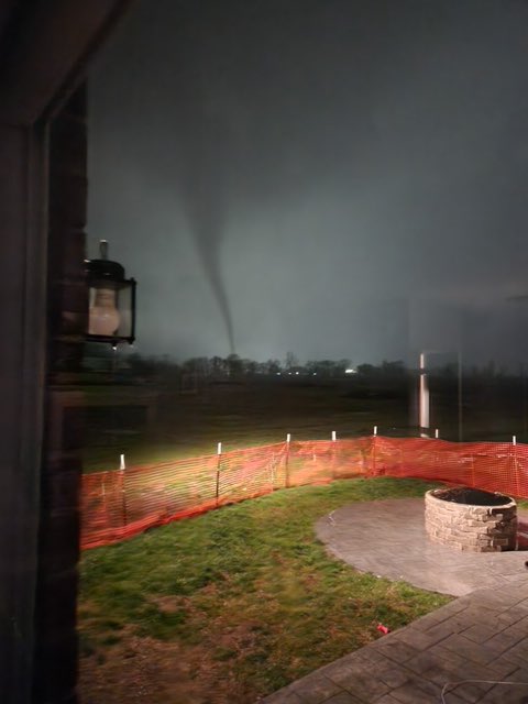 Patrick Hattabaugh shared photos of a suspected tornado moving through Whiteland on Friday night.