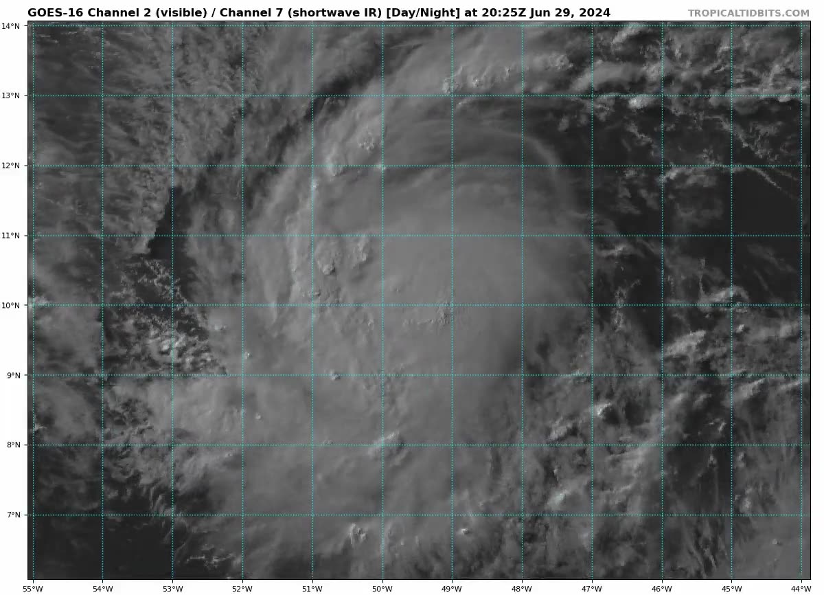 Beryl is now a hurricane - the farthest east that a hurricane has formed in the tropical Atlantic