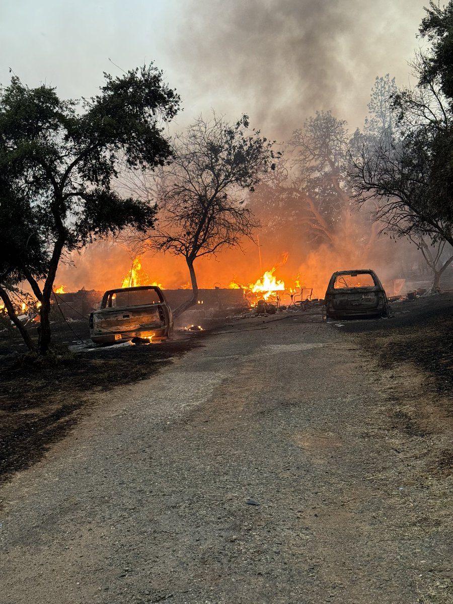Multiple structures destroyed on Bessie Lane due to the ThompsonFire