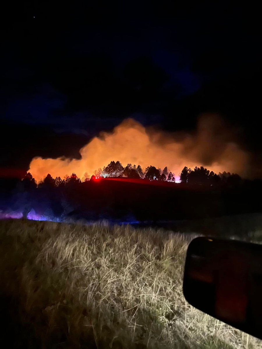 Firefighters are battling a fire on the Pine Ridge Reservation