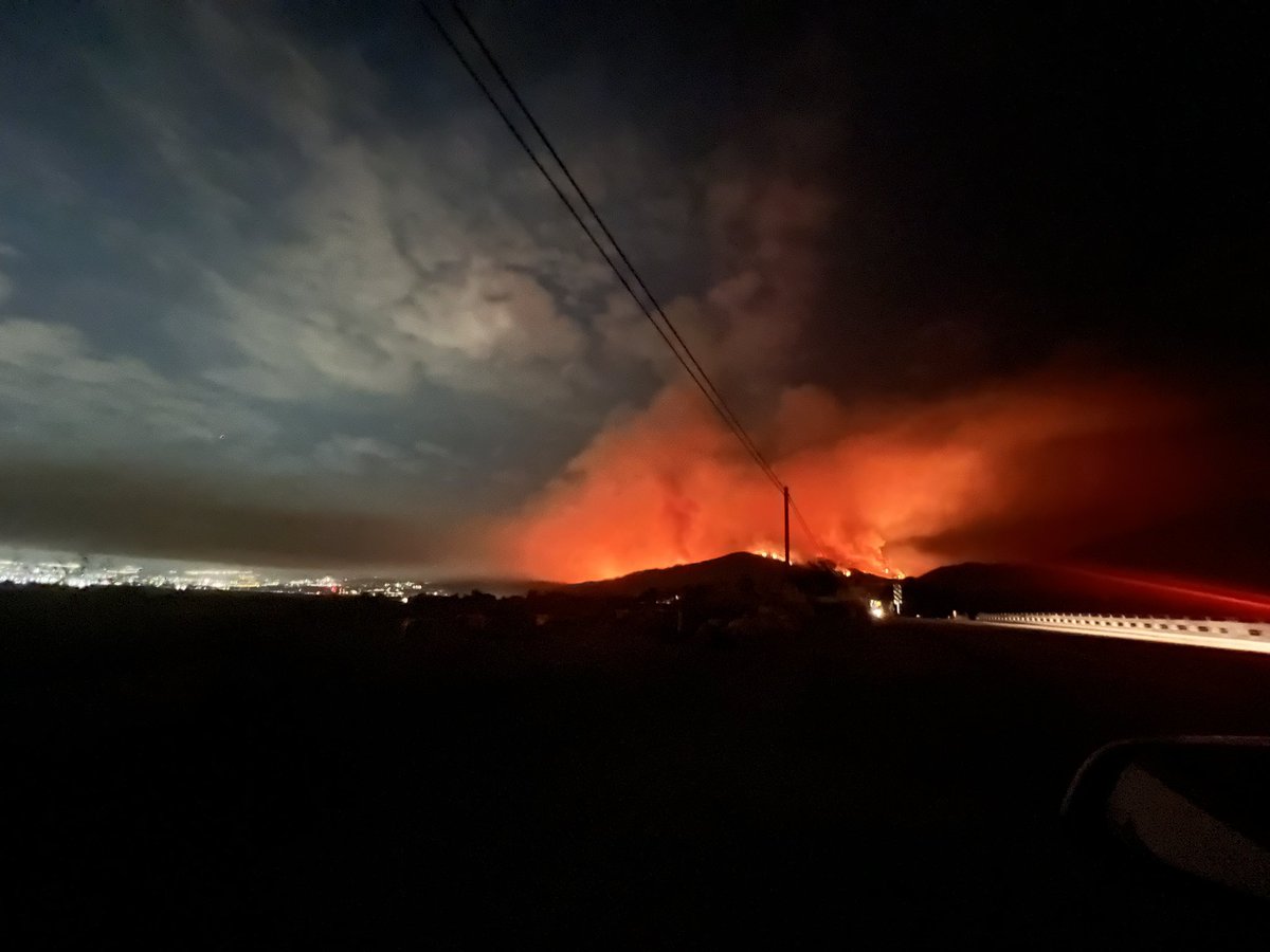 Current view of the LineFire from Greenspot and highway 38.  Praying for the fireman and anyone directly impacted by this fire