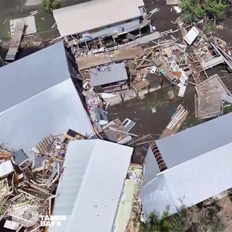 Keaton Beach is a coastal neighborhood in Florida's Big Bend region. Officials there say 90 percent of homes in the area are gone.