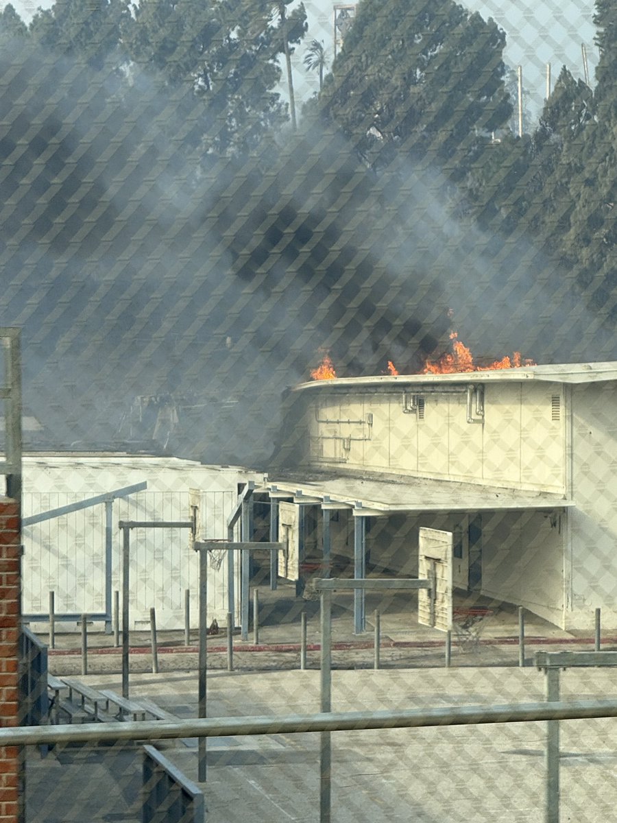 Palisades High on Temescal - parts on fire