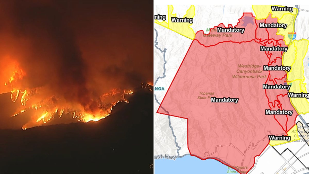 Multiple fires continue to burn across SoCal, including the PalisadesFire, which has triggered new mandatory evacuations, including the areas near the Getty Center.