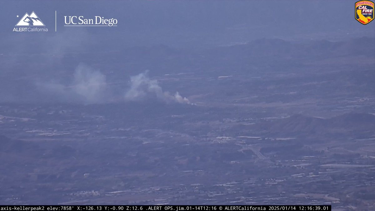 New fire Santa Ana River near the solar farm Riverside