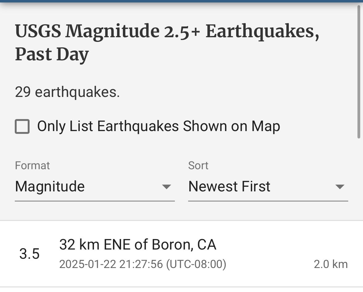 Earthquake: 3.5 magnitude shaking felt in Palmdale