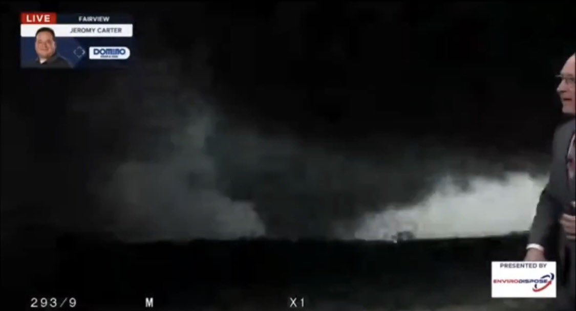 Large tornado moving towards Cleo Springs, Oklahoma