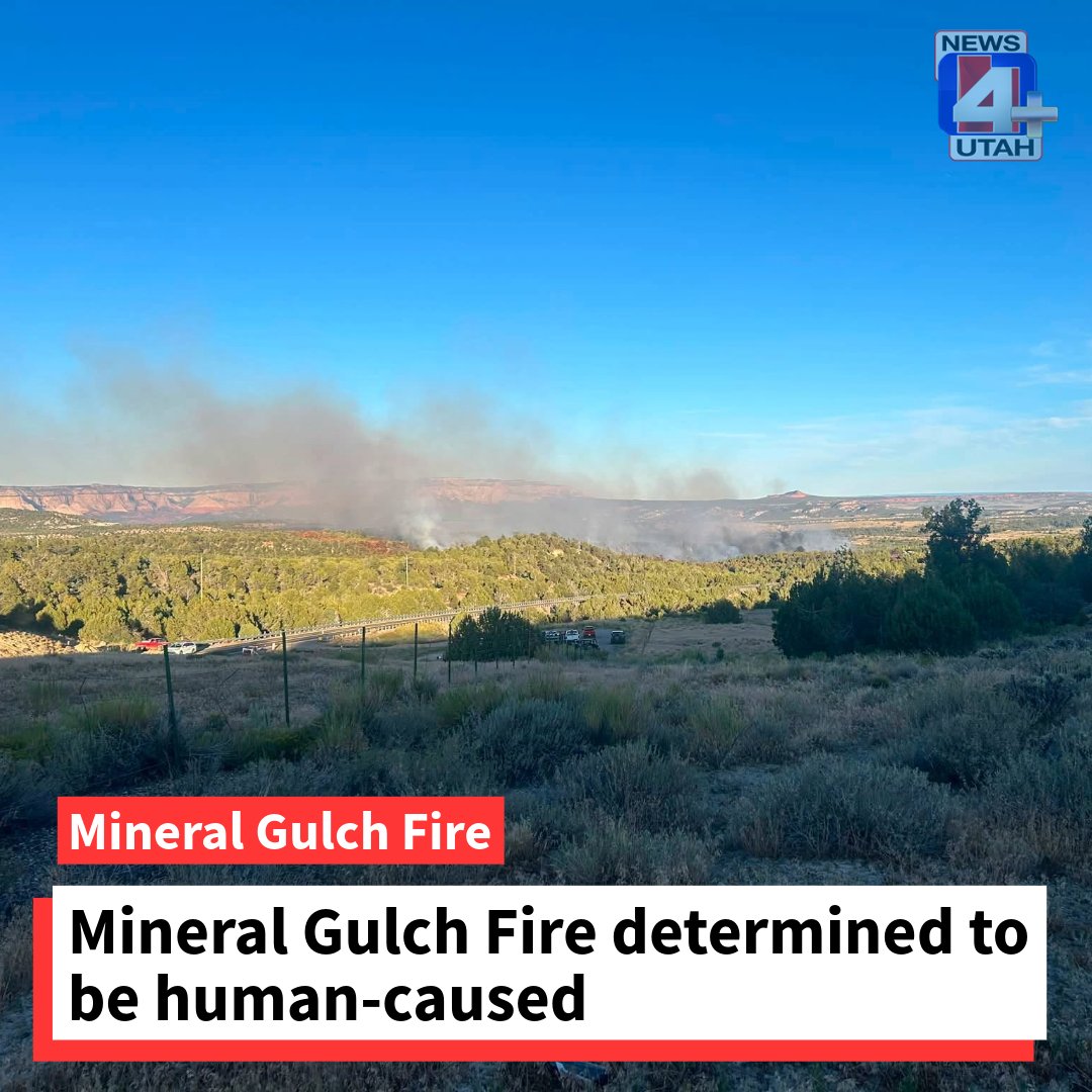 The Mineral Gulch Fire burning in Kane County has grown to an estimated 86 acres. Officials said the blaze is human-caused