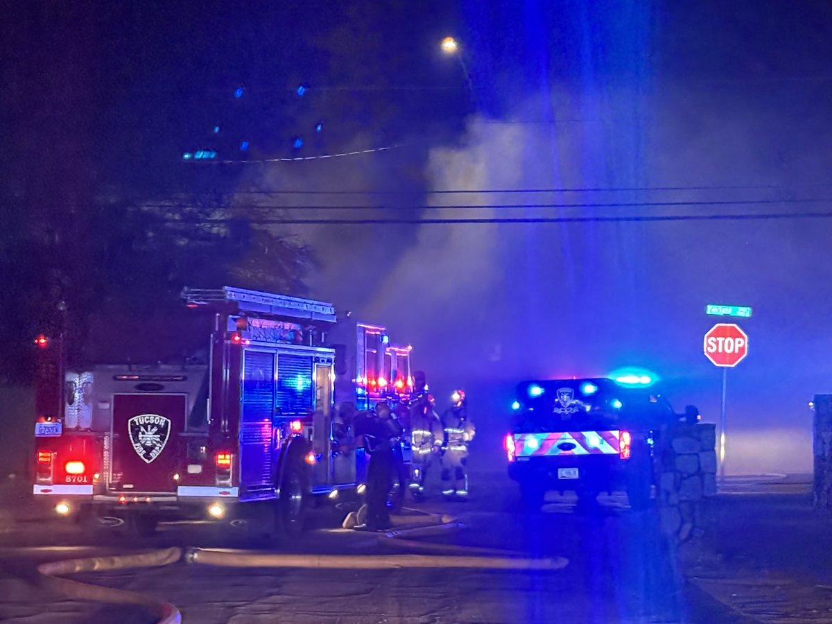 LARGE BRUSH FIRE Tucson Fire was dispatched to a tree fire at 9:14 last night at 2545 South Treat Avenue. Engine 11 arrived eight minutes later and reported a large fire burning in oleanders, and requested a second unit.