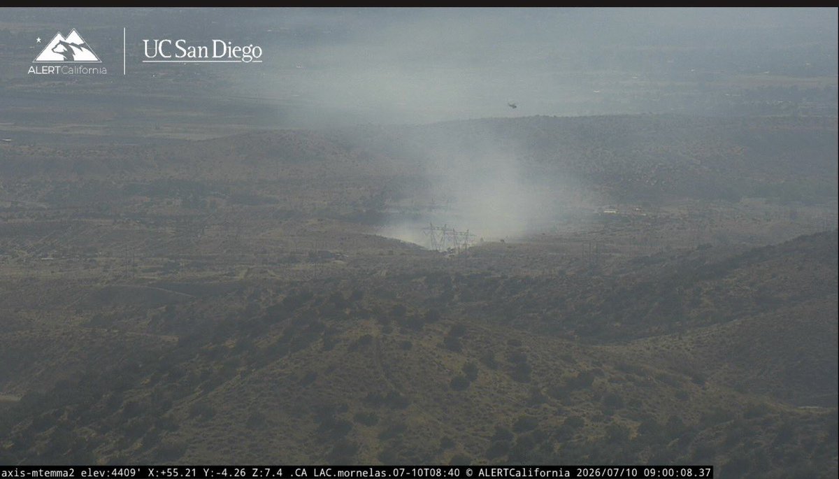Palmdale / California The new RioFire burning south of Palmdale is about 5 acres with 2 evacuation warnings issued. LA County Fire crews are on scene