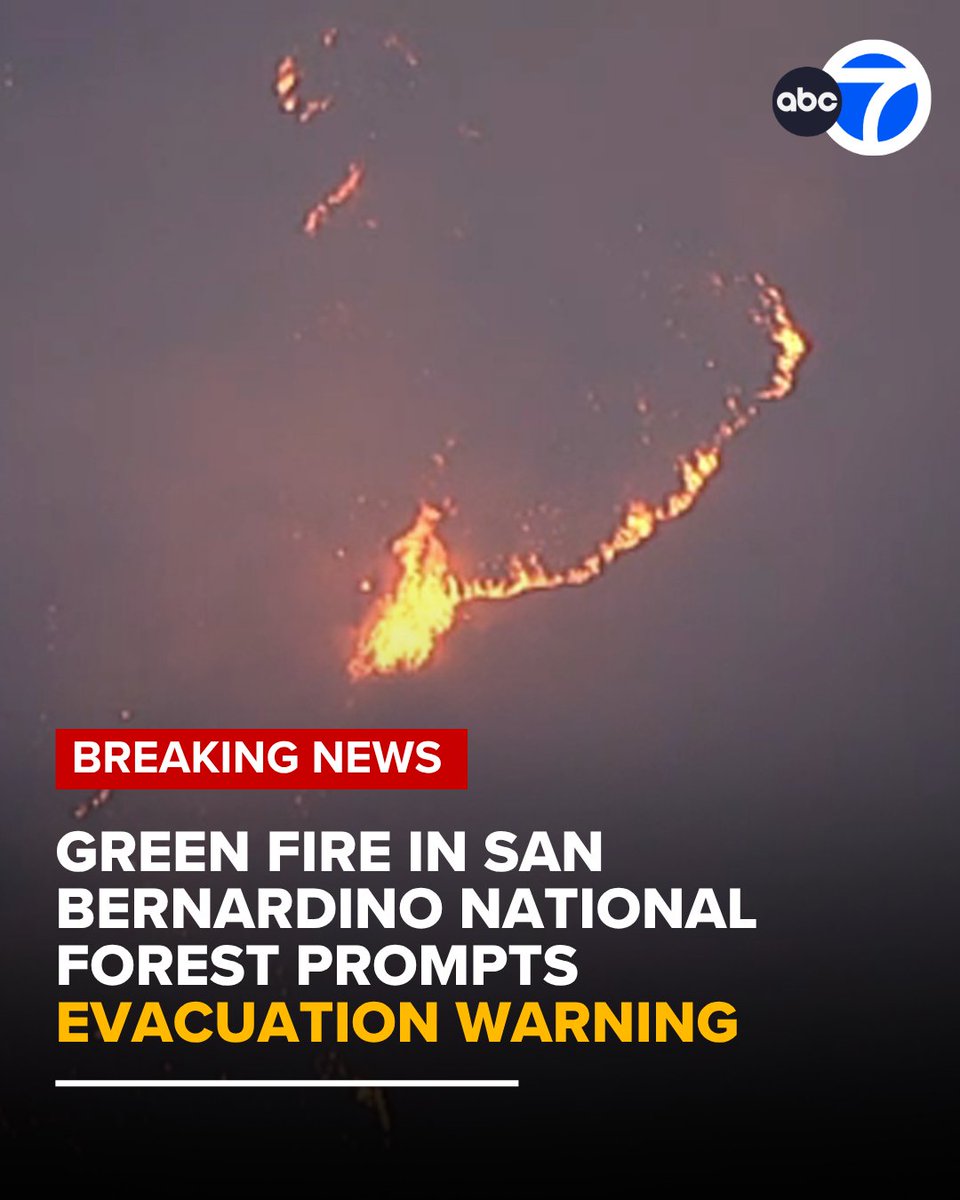A 33-acre brush fire in the San Bernardino National Forest near Yucaipa prompted an evacuation warning, authorities said. The Green Fire was burning on a mountainside near the Thurman Flats Picnic Area along Highway 38, according to Cal Fire.