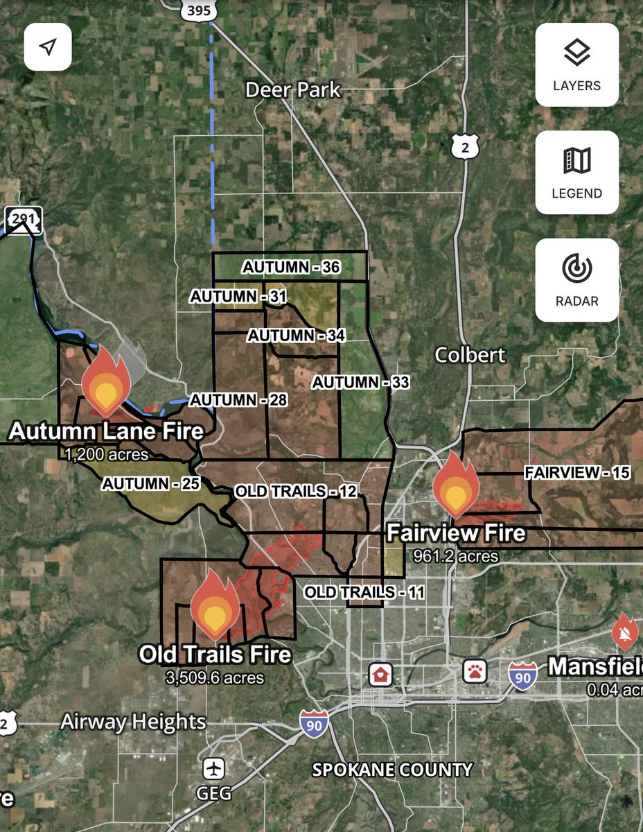 Spokane / Washington Local leaders estimate that updwards of 600-700 homes have been damaged or destroyed as a result of the OldTrailsFire which is the largest of the 3 active fires in Spokane County burning