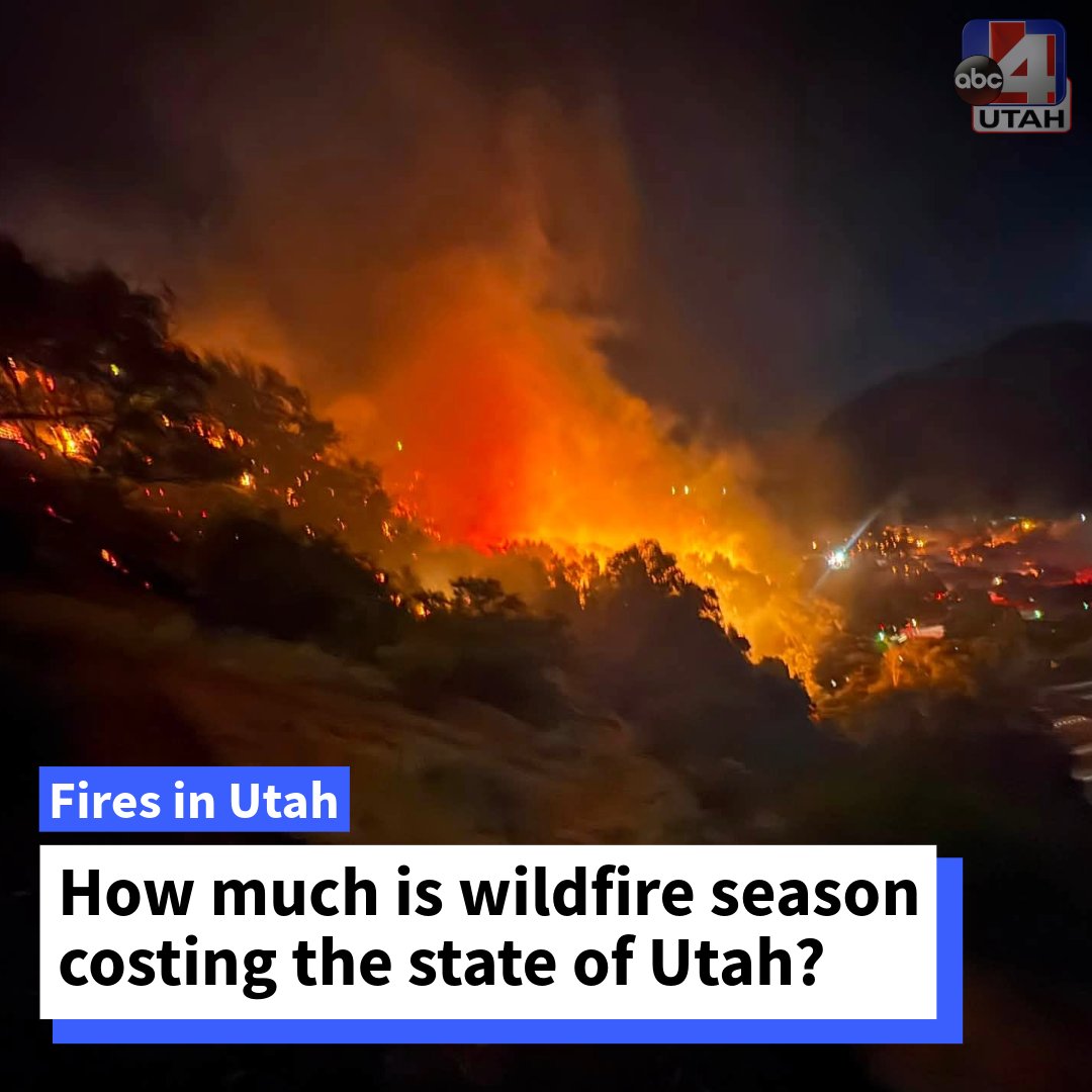 Wildfire season is roaring in Utah and the cost is exponential, not just in the loss of property and the detriment to Utah's topography, but also in the monetary strain that fighting these fires puts on the state.